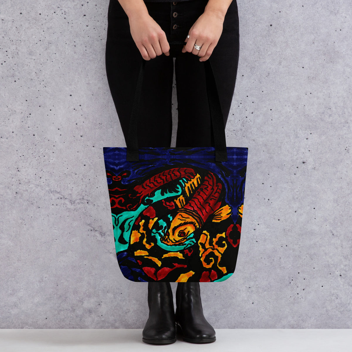 Koi Spiral Tote bag