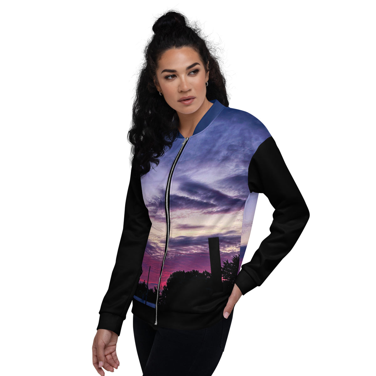 Purple Skylight Women's Bomber Jacket
