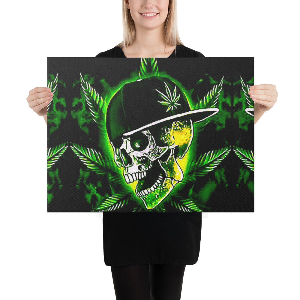 Weed Skull Canvas