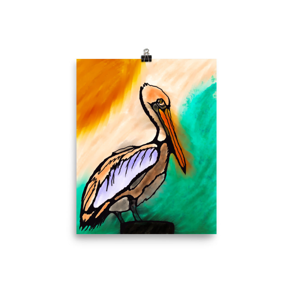 Pelican Side Poster