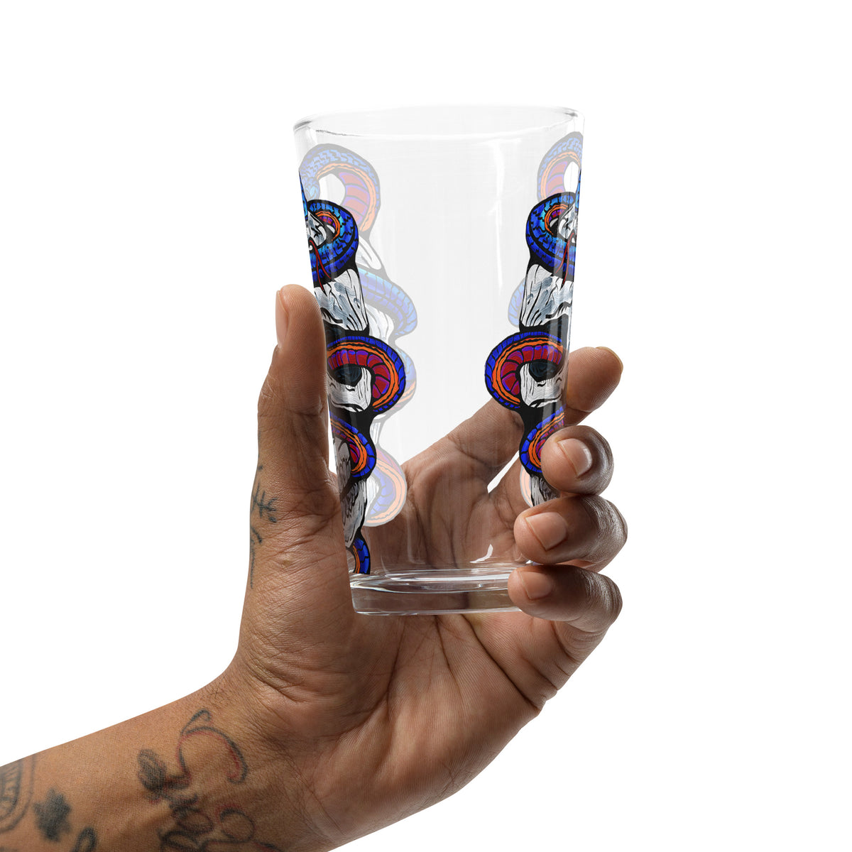 Phthalo Shaker pint glass