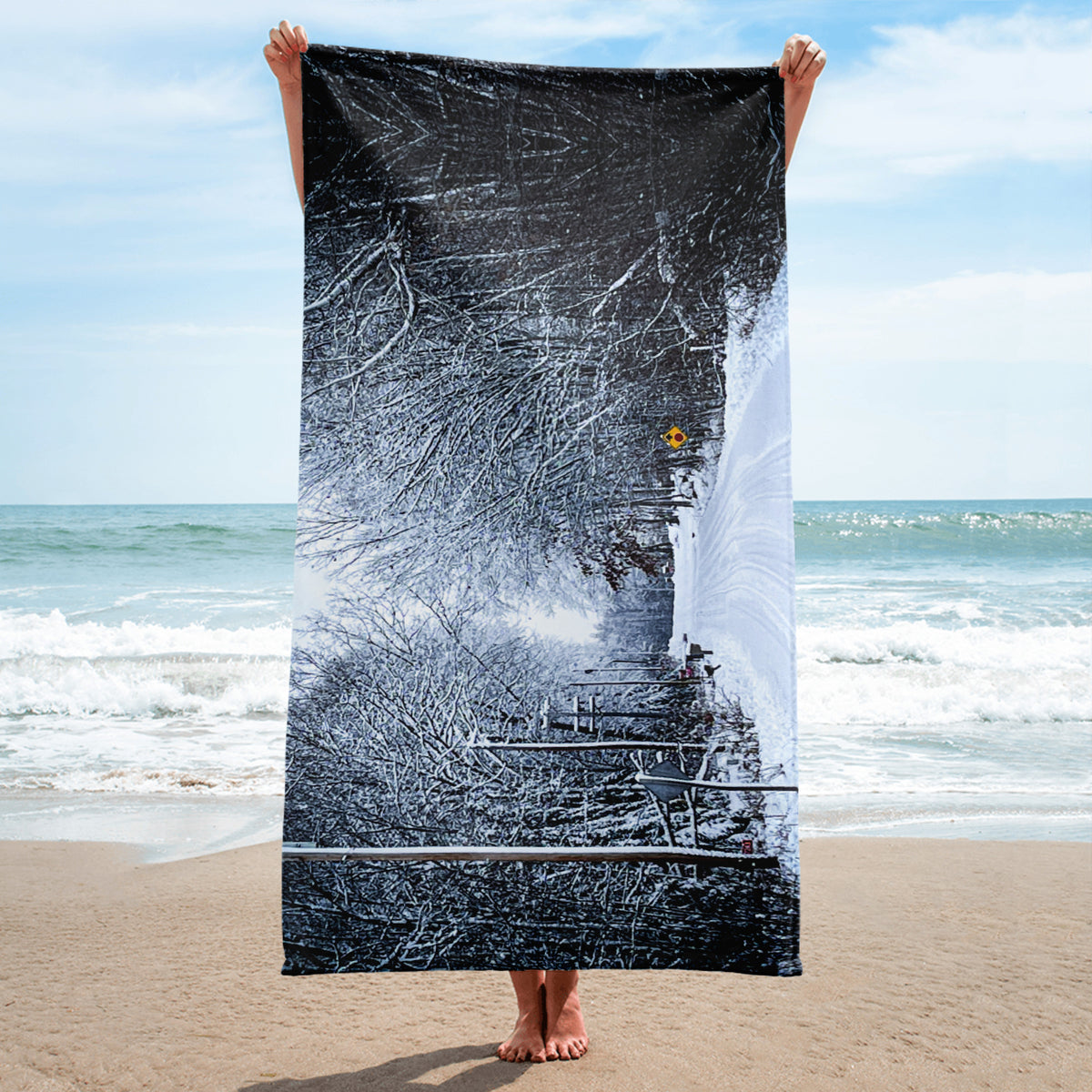 Path Of Snow Towel