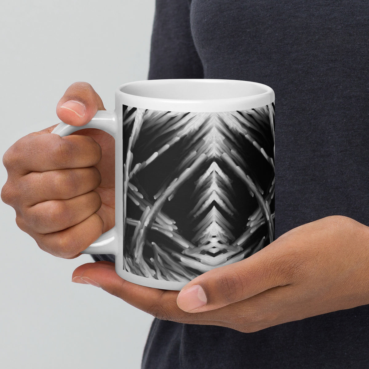 Glass White glossy mug