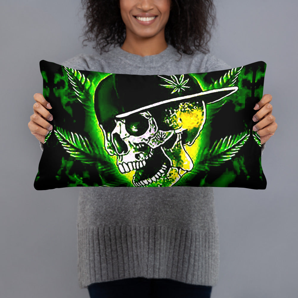 Weed Skull Pillow