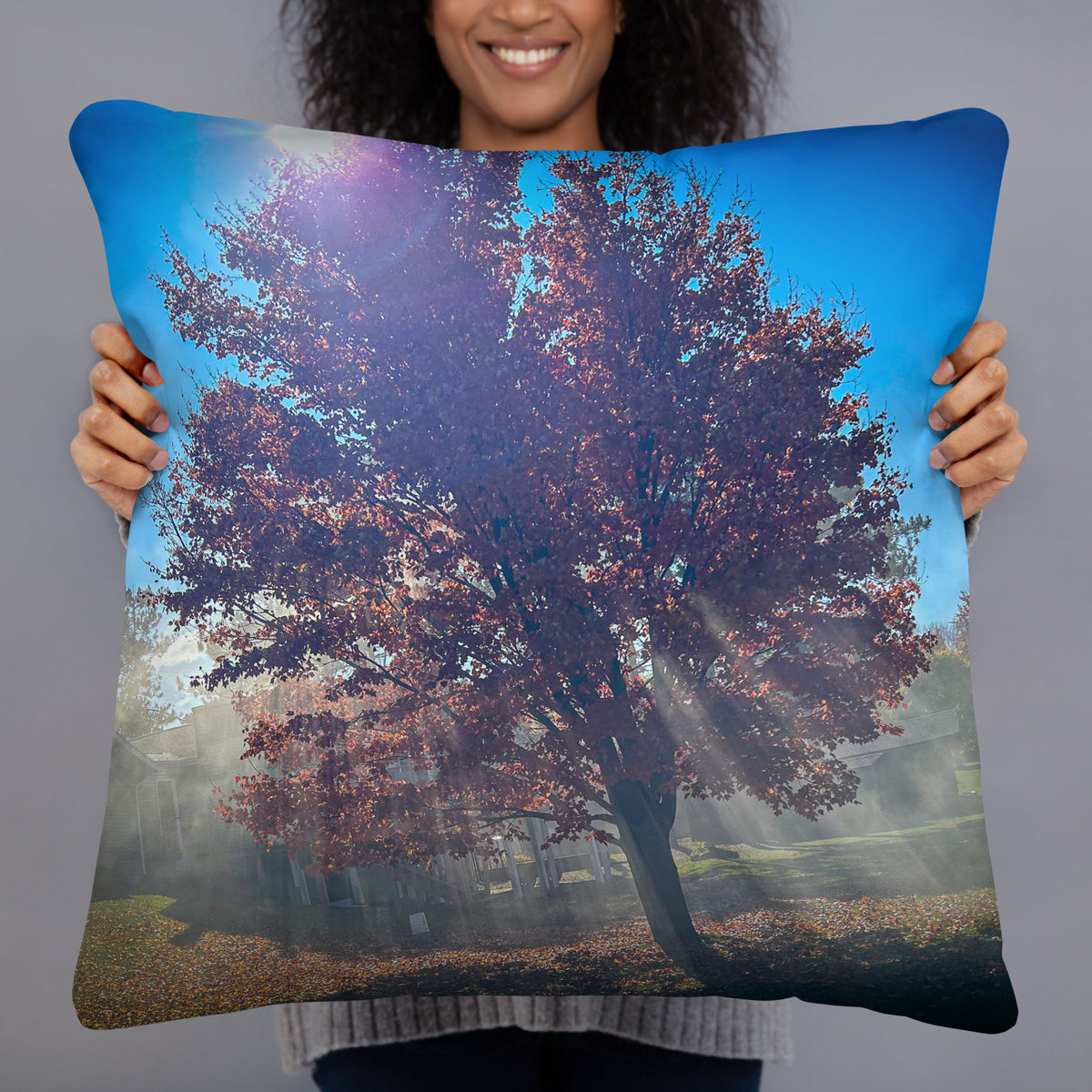 Smokey Tree Color Pillow