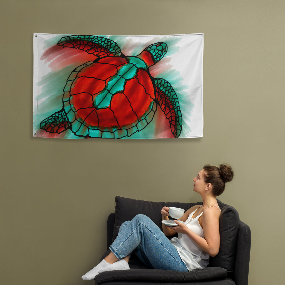 Melt Sea Turtle Flag