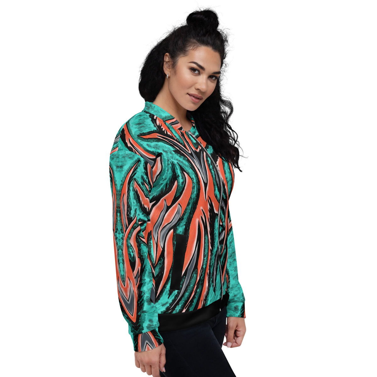 Teal Python Women's Bomber Jacket