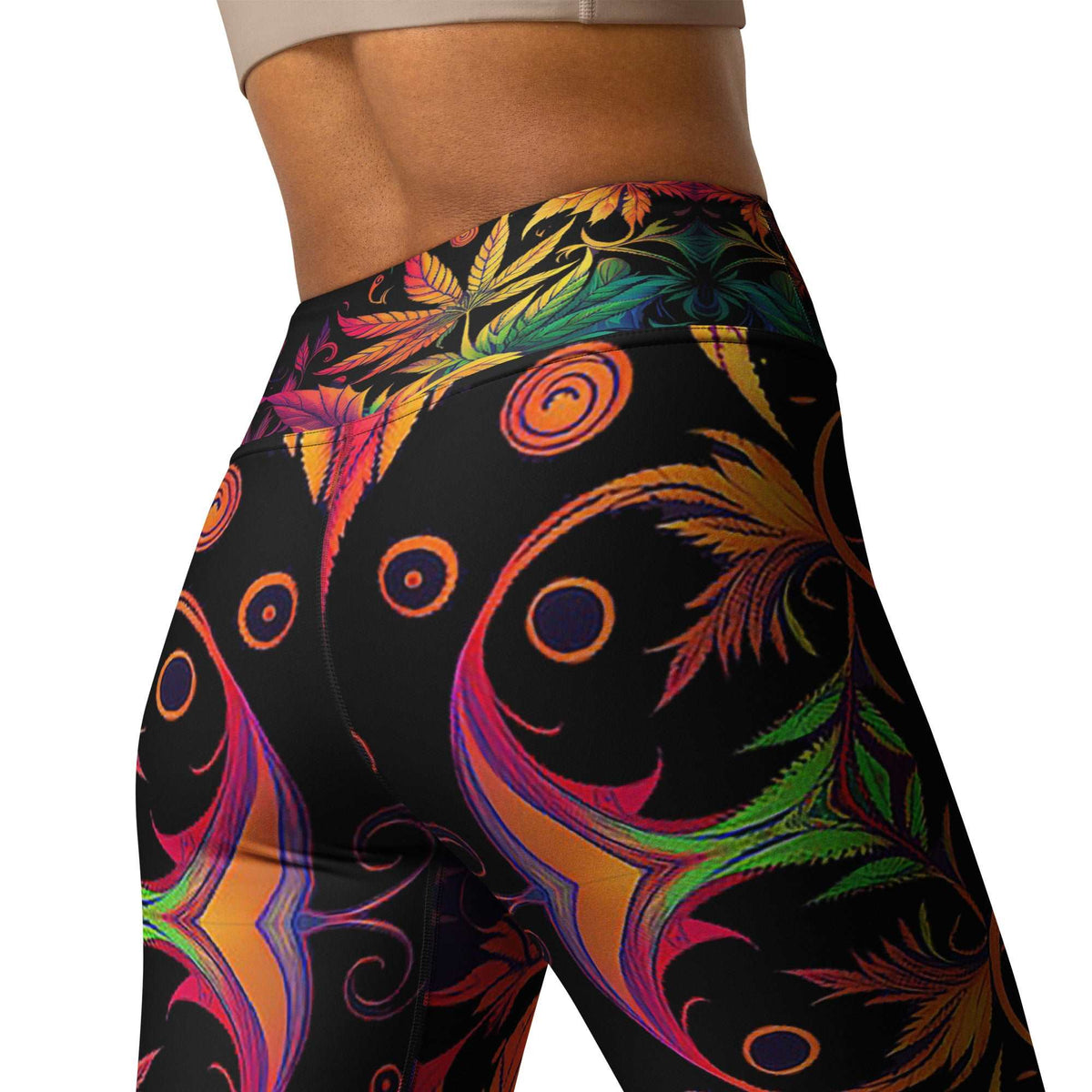 Fall Weed Yoga Leggings