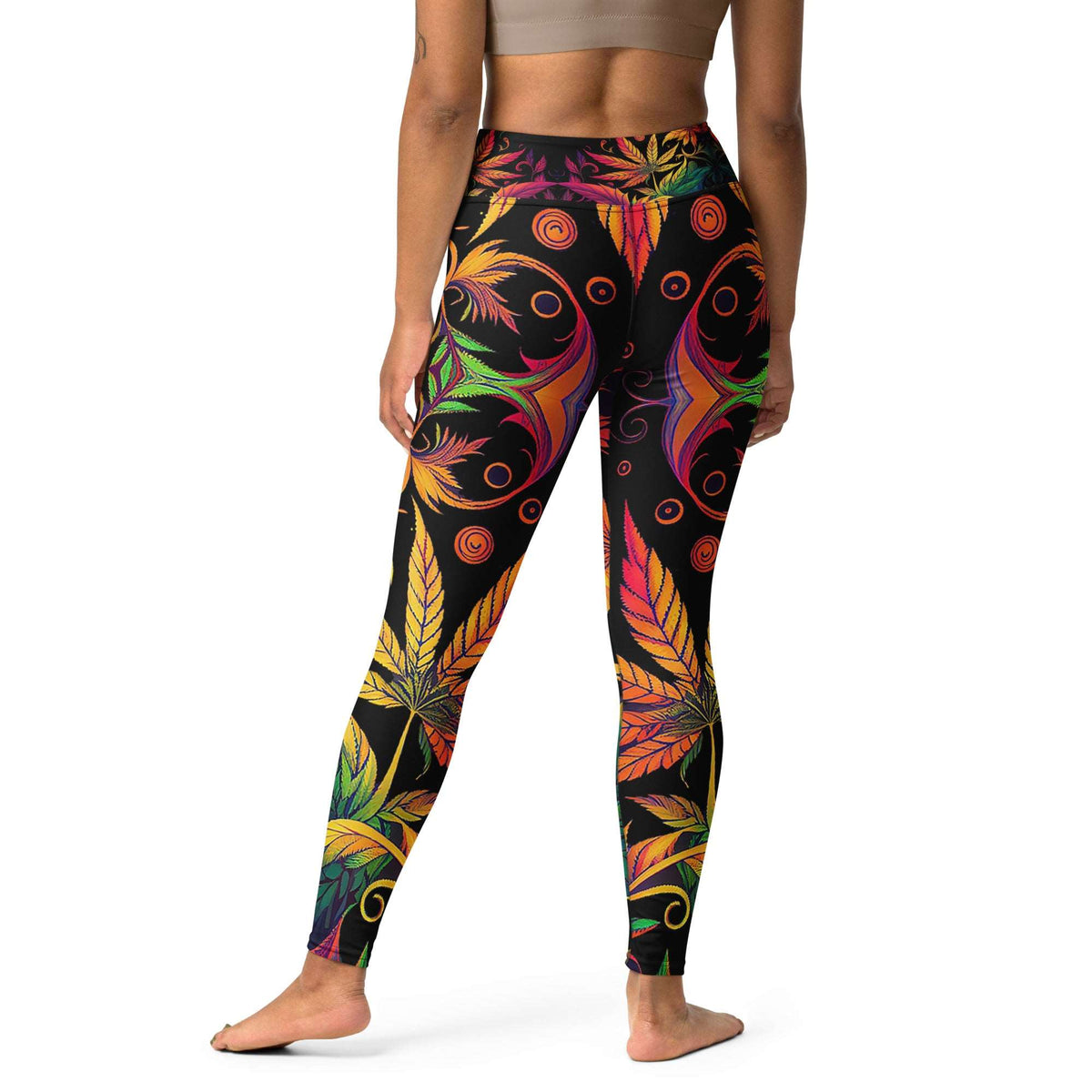 Fall Weed Yoga Leggings