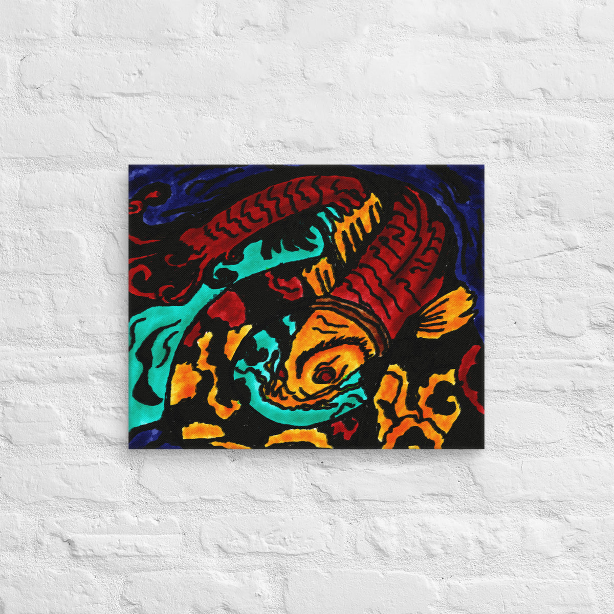 Koi Spiral Canvas