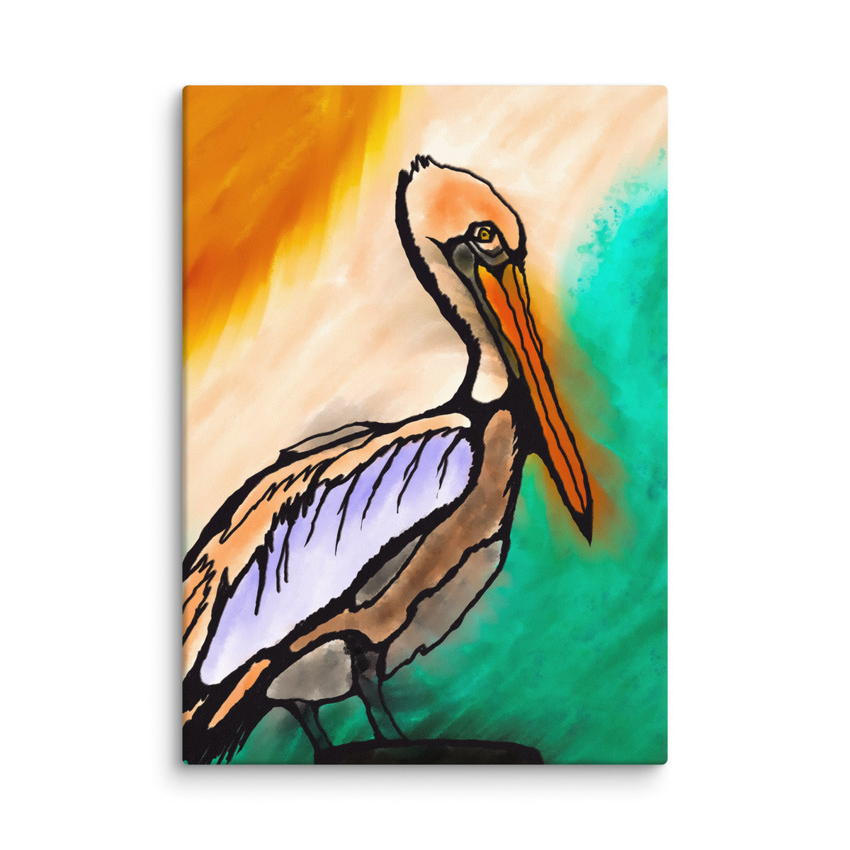 Pelican Side Canvas