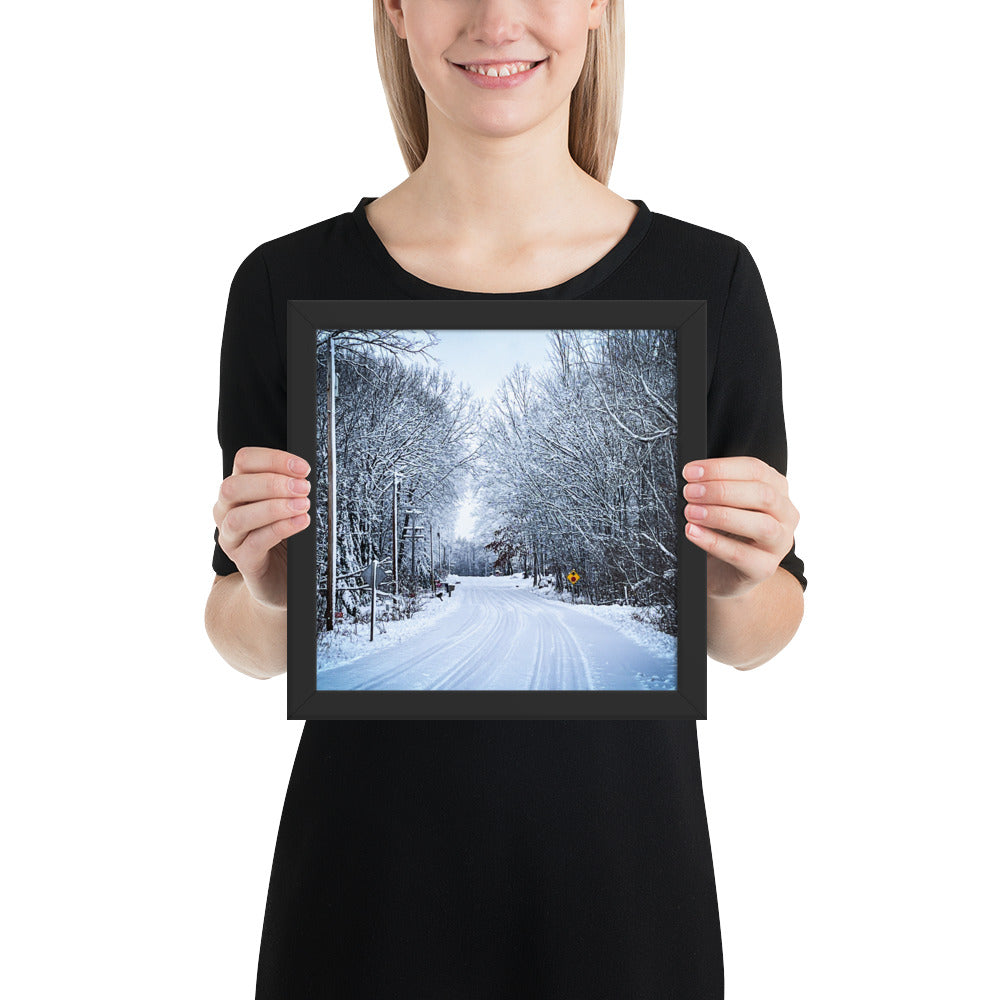 Path Of Snow Framed poster
