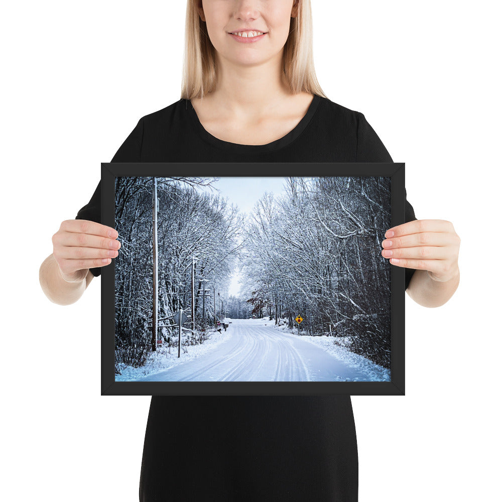 Path Of Snow Framed poster