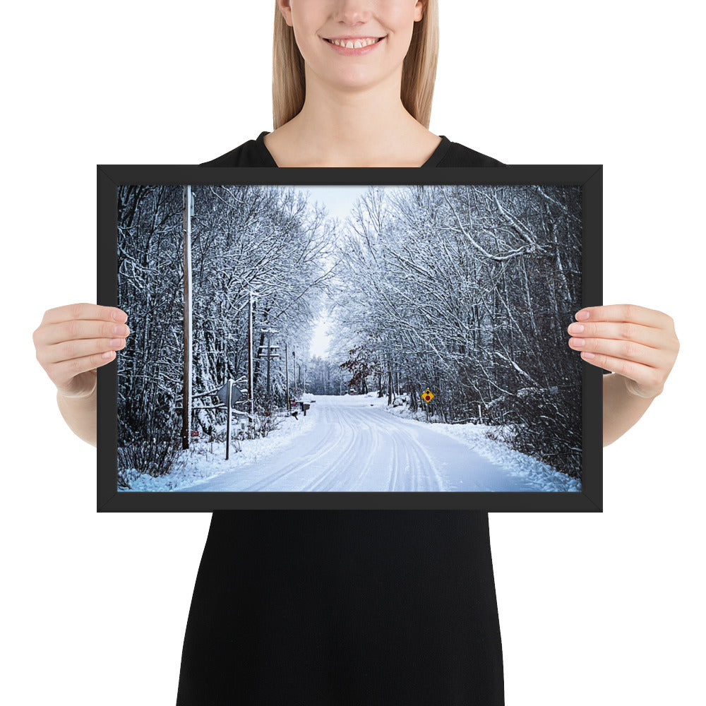 Path Of Snow Framed poster