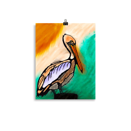Pelican Side Poster