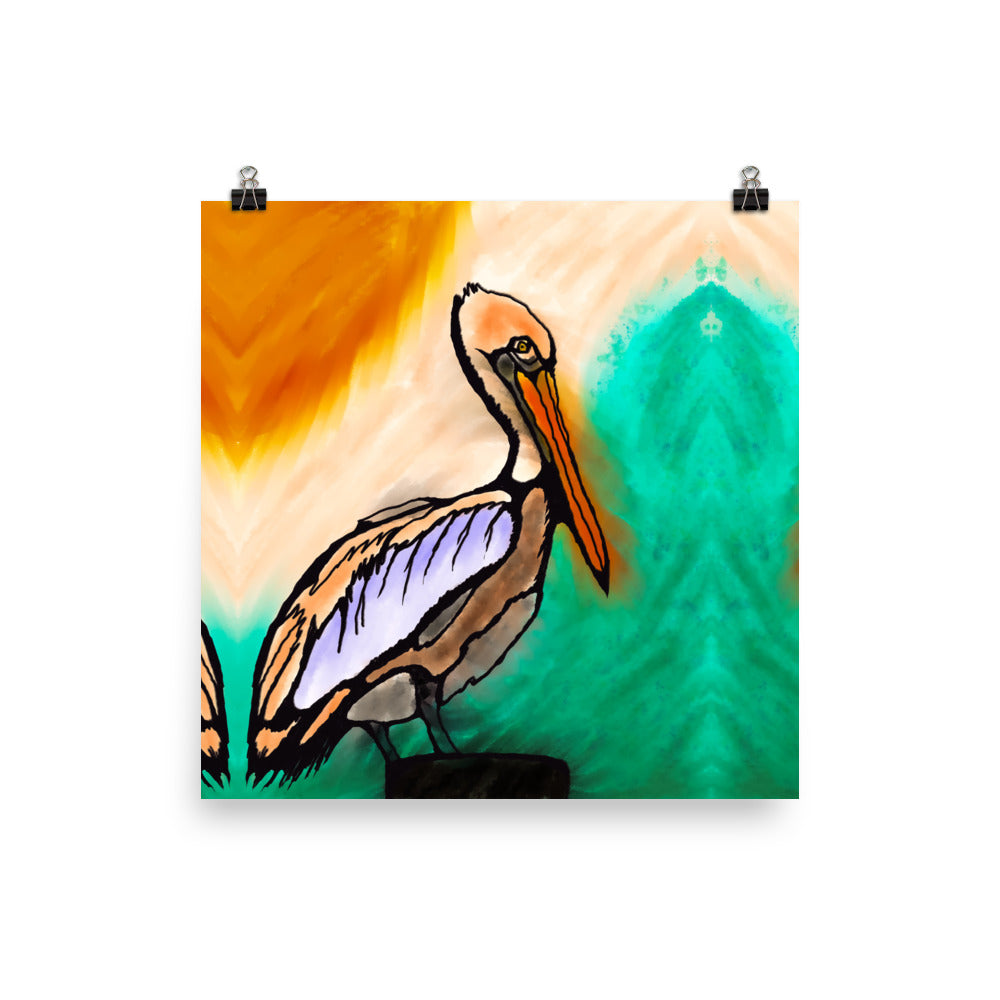 Pelican Side Poster