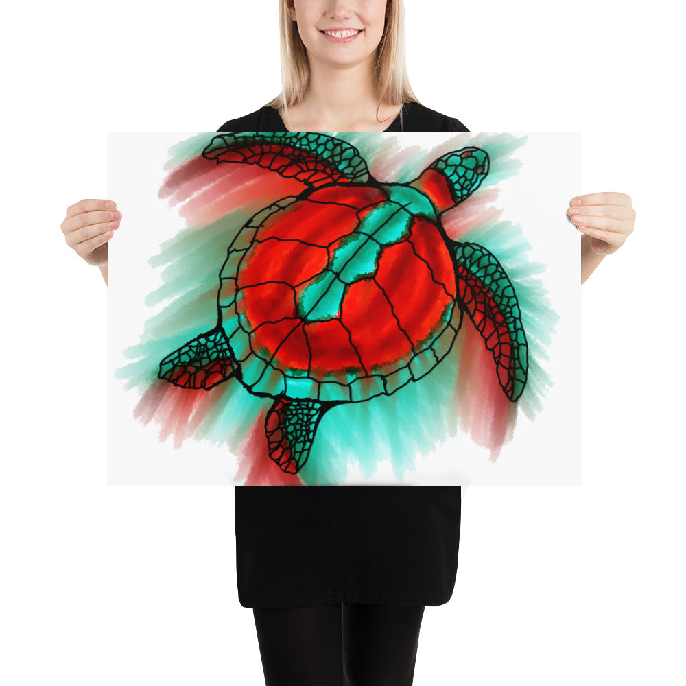 Melt Sea Turtle Poster