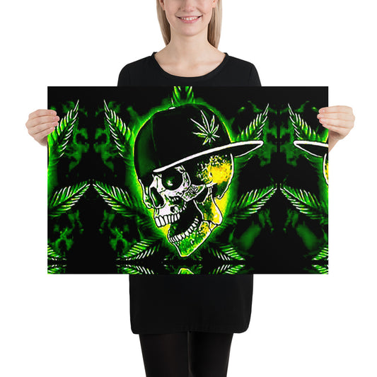 Skull Weed Poster