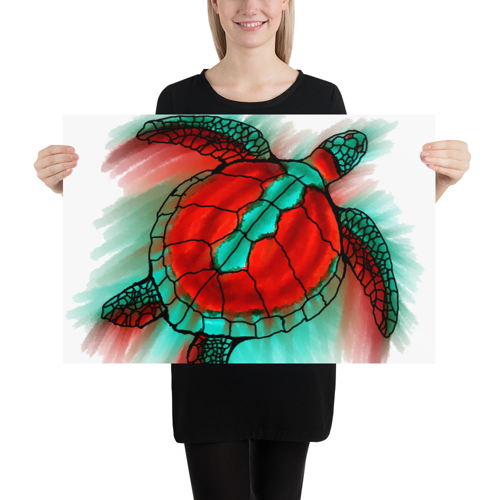 Melt Sea Turtle Poster
