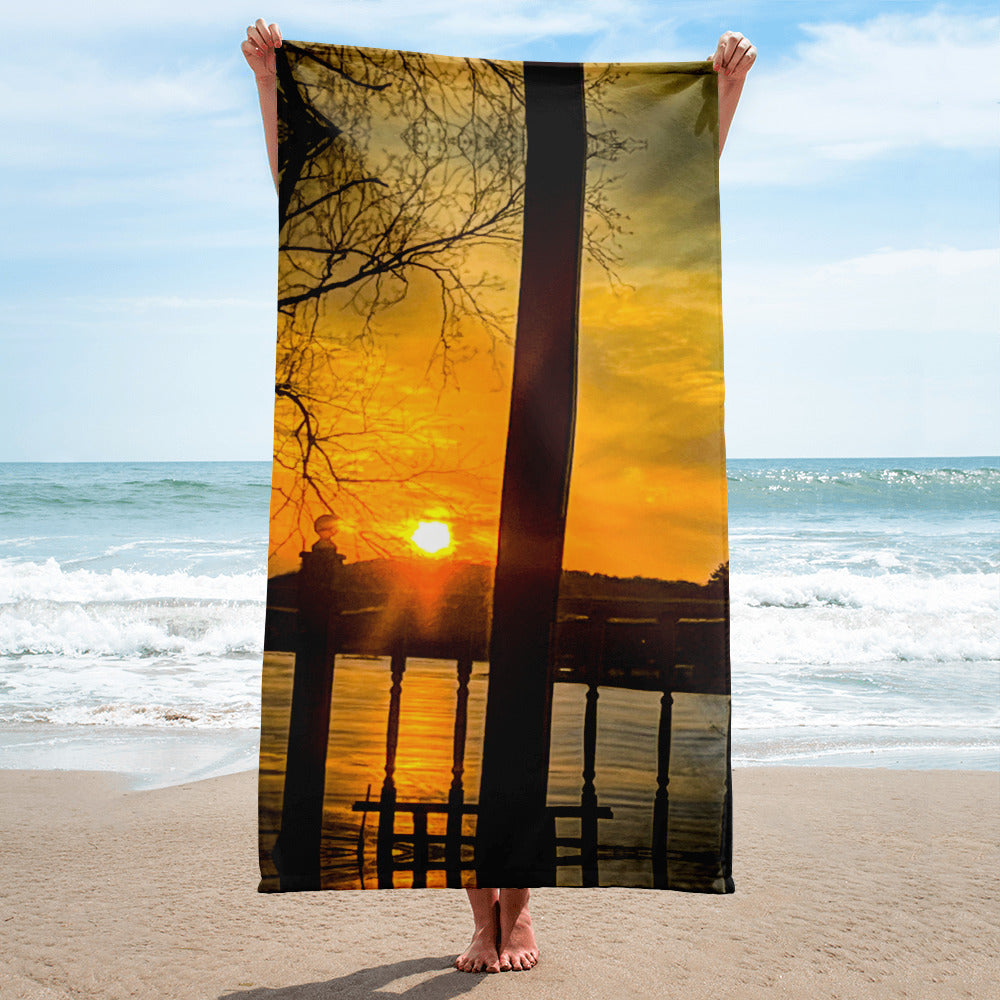 Icey Sunset Towel