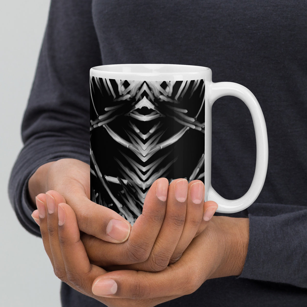Glass White glossy mug