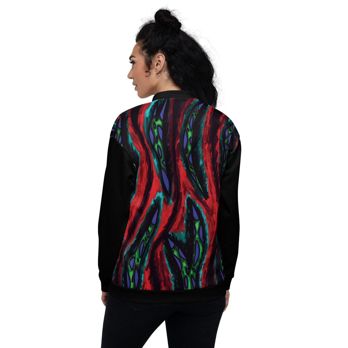 Red Python Bomber Jacket