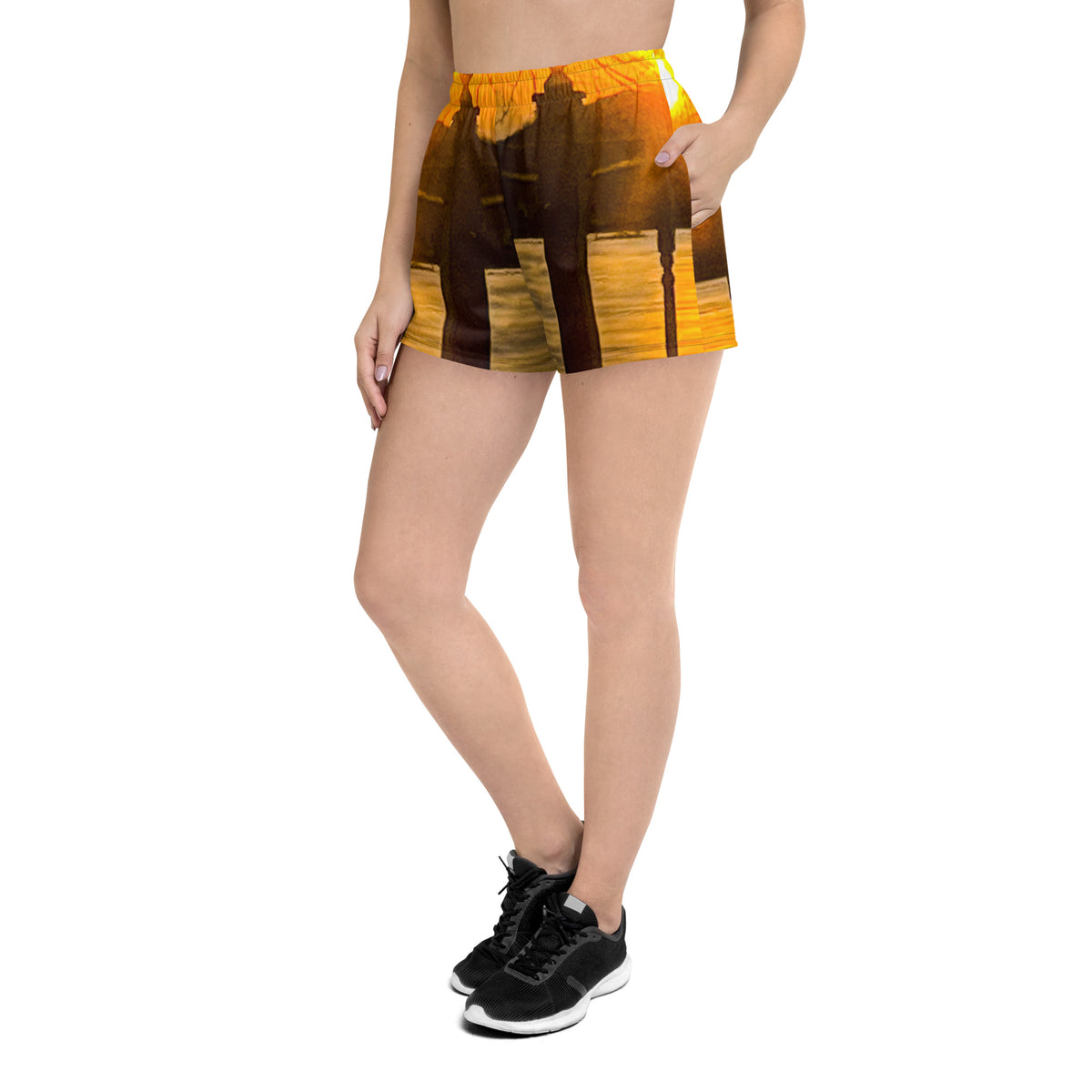 Icey Sunset Women’s Athletic Shorts